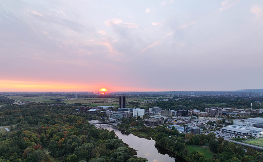 Aerial video of Carleton University,Ottawa Canada