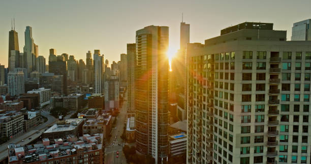 istock High Angle Aerial Shot of River North in Chicago Loop 1893884779