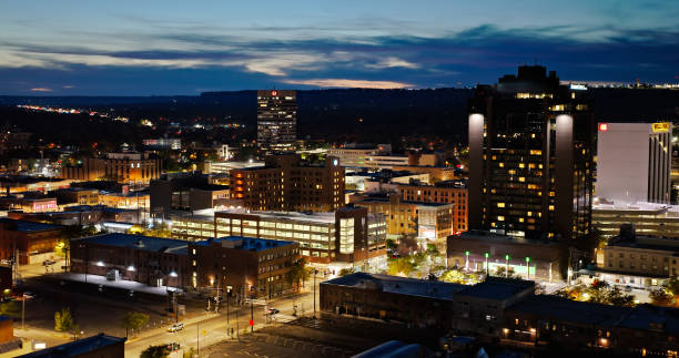 istock Drone View of Downtown Billings, Montana on Fall Night 1893904587