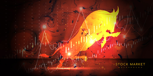 Trade exchange, up arrow graph for increase in rates stock illustration
