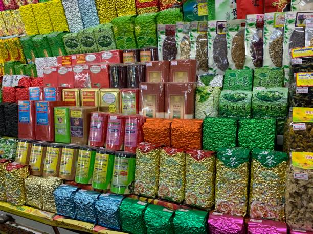 Chiang Mai, Thailand - 28 December 2019: exterior of Warorot Market,  it is one of biggest local market in Chiang Mai