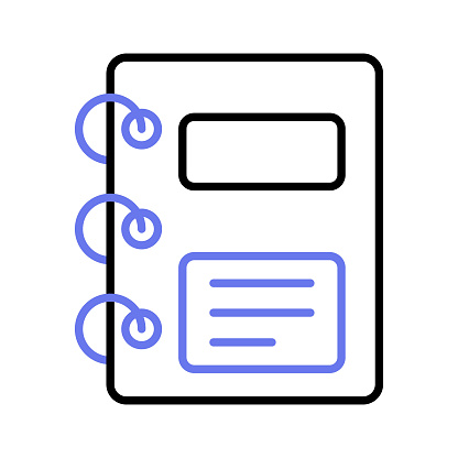 A design of notebook, visually appealing vector of notepad in trendy style