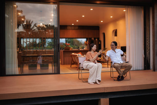 istock Happy couple enjoying on the balcony 1894257396