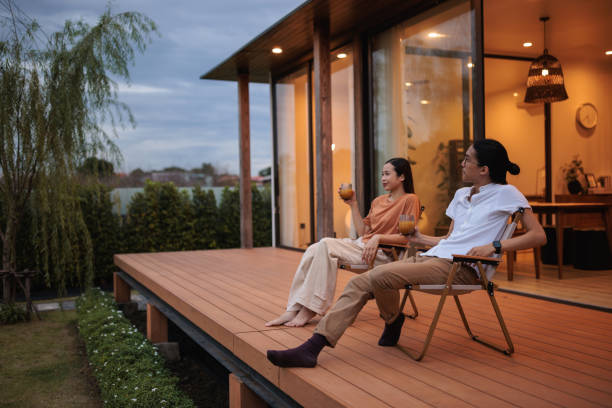 istock Happy couple enjoying on the balcony 1894257398