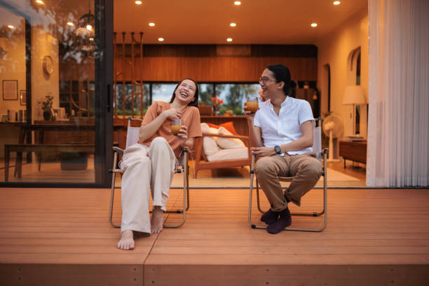istock Happy couple enjoying on the balcony 1894257842
