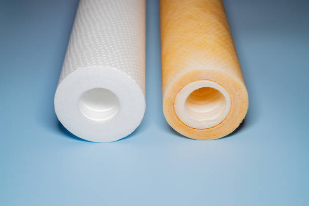 istock Water Filter Cartridges,Universal Sediment Filter,Comparison between new and used filter ,Water Quality concept 1894294916