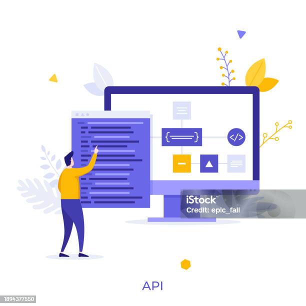 Programmer Or Coder Looking At Computer Display And Program Window With ...