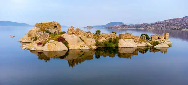 Photo of Lake Bafa, Kapkr island - Kapikiri Village and island - Herakleia Ancient City - Turkey