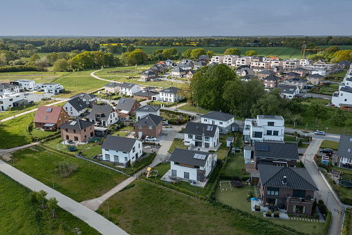 aerial view of a development area in northern Germany