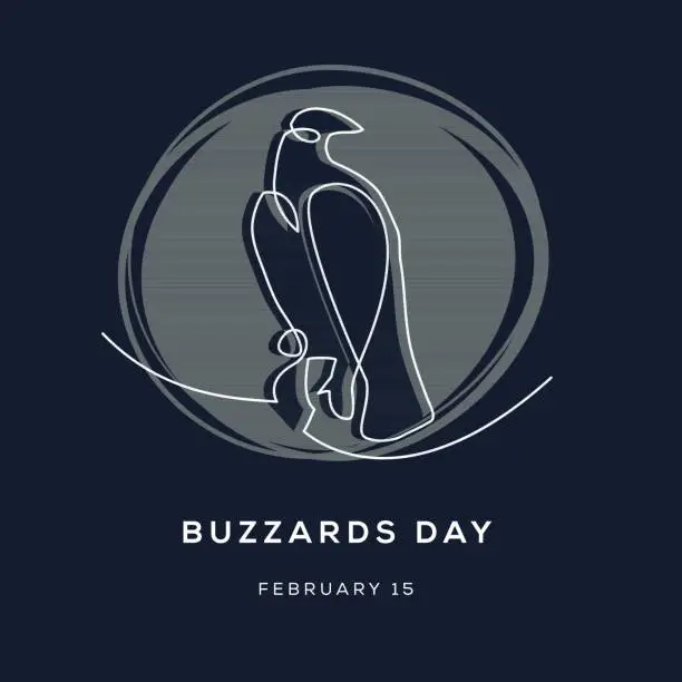 Vector illustration of Buzzards Day.
