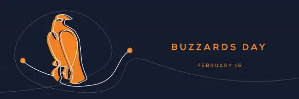 Vector illustration of Buzzards Day.