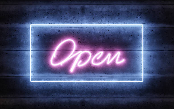 istock neon sign with the word open written in hand written letters on a concrete wall 3d render illustration 1894610952