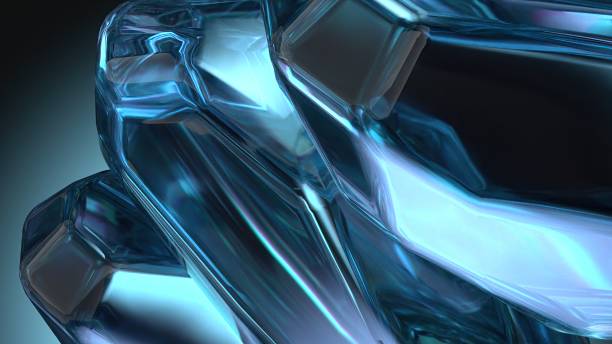 istock Power stone like sapphire ore Fresh, mysterious, elegant and modern 3D Rendering abstract background 1894651594