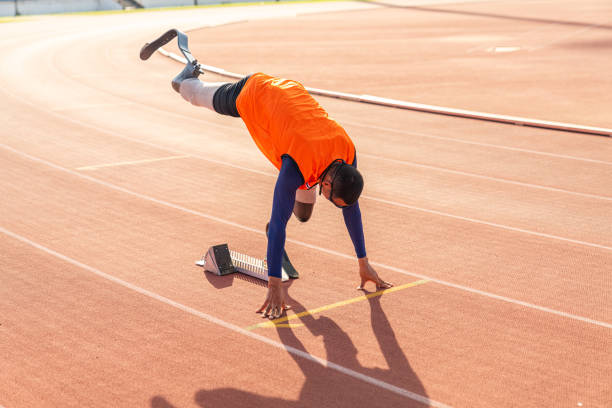 istock Asian para-athlete runner prosthetic leg 1894674683