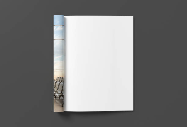 istock Magazine right-hand page mockup on black background 1894709203