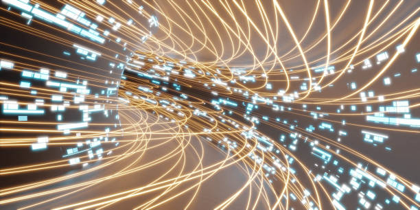 istock blue and orange abstract technology wallpaper with laser light motion blur concept 3d render illustration 1894712810