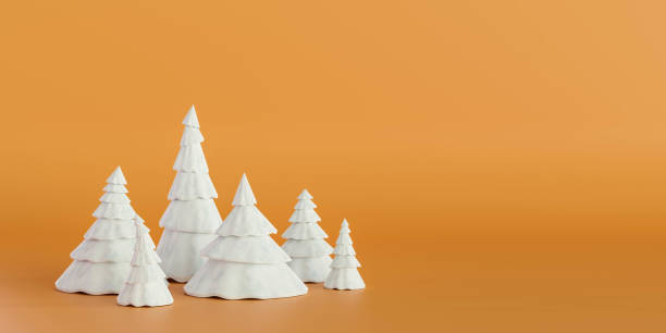istock orange abstract conifer evergreen christmas tree background 3d render illustration 1894718993