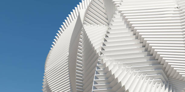 istock abstract white architecture element building in front of blue sky 3d render illustration 1894748864