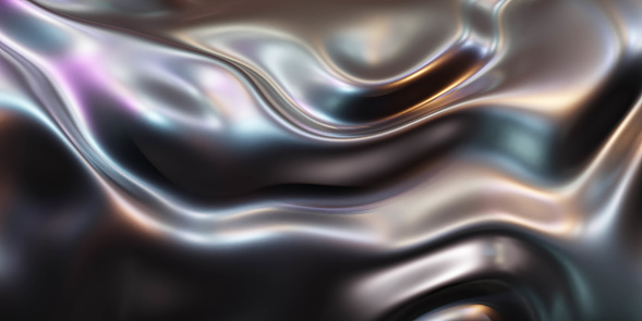 A close up view of a metallic surface 3d render illustration
