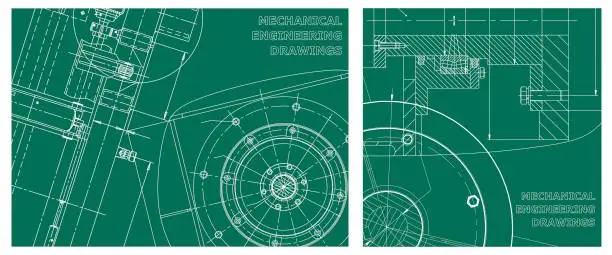 Vector illustration of Engineering illustration set. Cover, flyer, banner, background