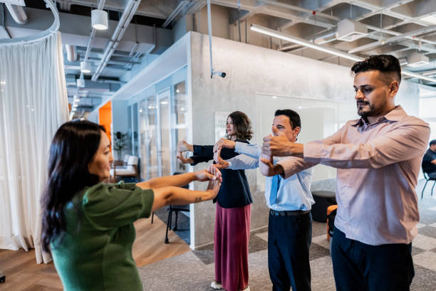 istock Business coworkers stretching on the office 1894771244