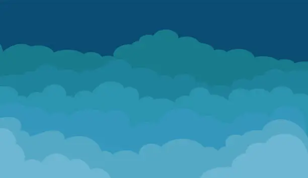 Vector illustration of Vector clouds and sky panorama Landscape background