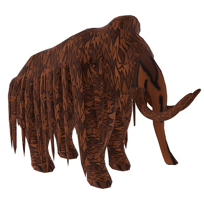 Mammoth isolated on white background. High quality 3d illustration