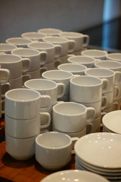 istock White Porcelain  Glass on the table 1894851469