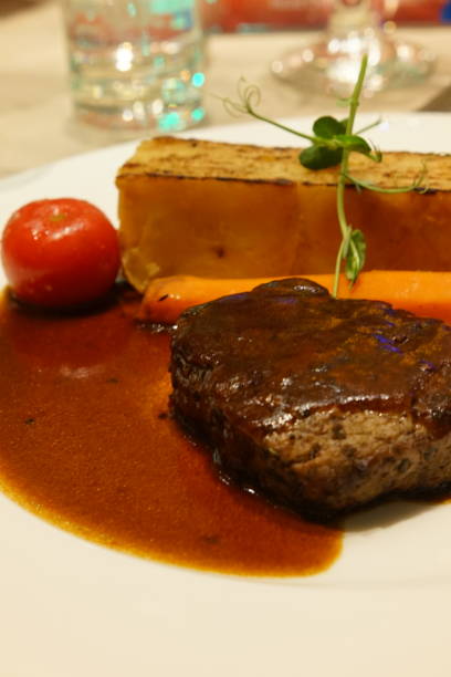 istock Steak with Potato served on a white plate 1894856670