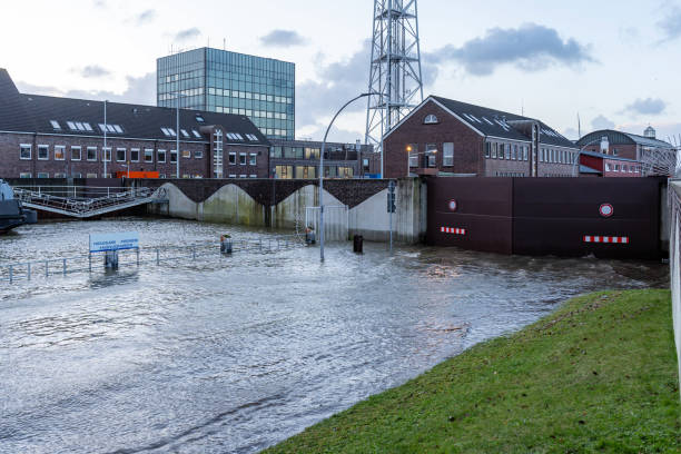 istock closed flood gate seen from the waterside during storm surge in Cuxhaven, Germany 1894905649