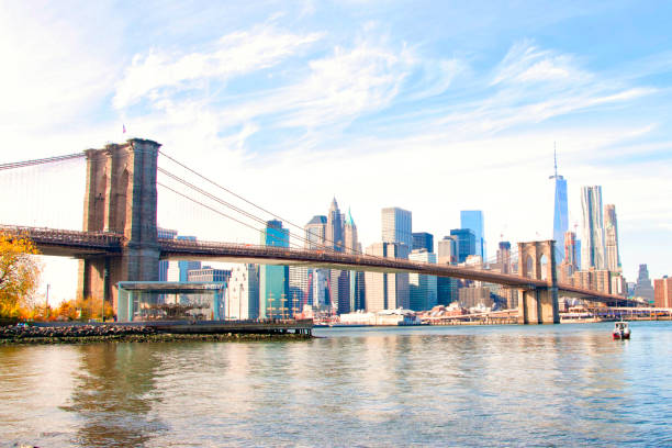 istock Brooklyn Bridge and Freedom Tower, New York 1894910351