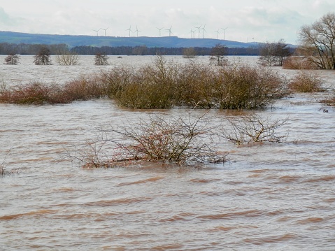 Flooding at the Kelbra reservoir and the Helme river