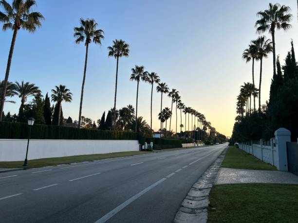 fotografii de stoc, fotografii și imagini scutite de redevențe cu quiet street in sorogrande - sotogrande