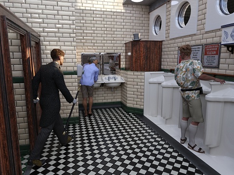 Dandy Surprises Tourists in London Loo