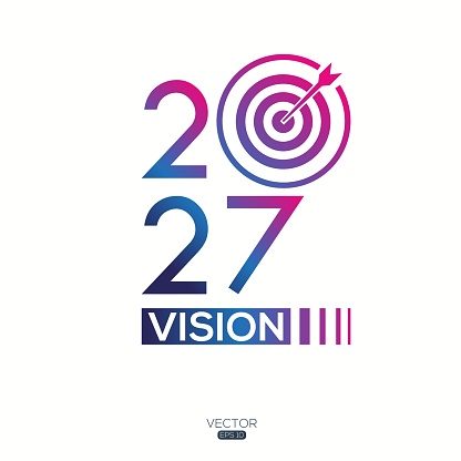 Creative (2027 vision) text, Vector illustration.