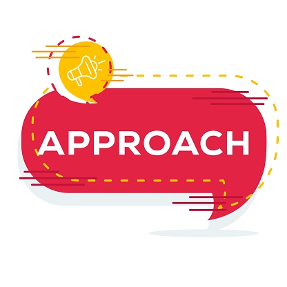 (Approach) text written in speech bubble, Vector illustration.