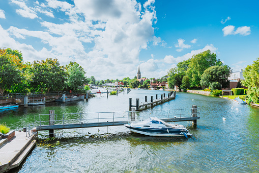 View along the River Thames at Marlow, Buckinghamshire