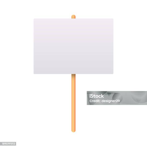 Protest Sign Boards Drawing Blank Protest Sign Placard Vector Design On White Background Stock ...