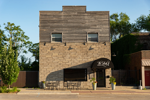 LaSalle, Illinois - United States - June 18th, 2023: Exterior of downtown restaurant in LaSalle, Illinois, USA.