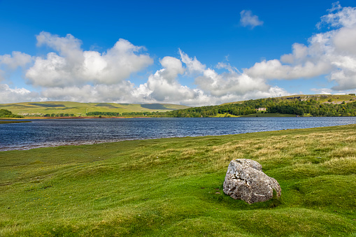 The Brownshill Dolmen, officially known as Kernanstown Cromlech, a magnificent megalithic granite capstone, weighing about 103 tonnes, located in County Carlow, Ireland.