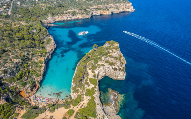 istock Aerial view with Calo des Moro, Mallorca 1895303350