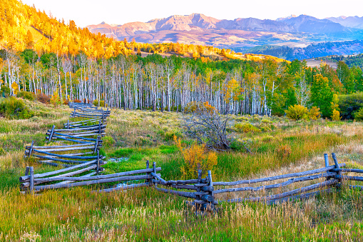 The landscape of southwestern Colorado near Telluride in early Fall.