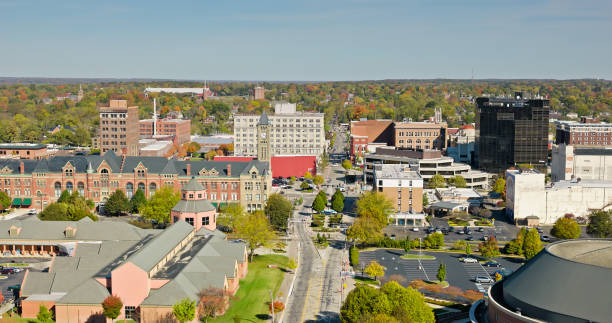 istock Aerial View of Springfield, Ohio on a Clear, Fall Day 1895376159