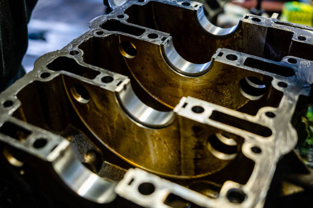 istock Disassembled block crankcase. repair of engine 1895440465