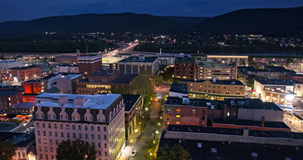 istock High Angle View of Downtown Williamsport, PA at Night 1895444075