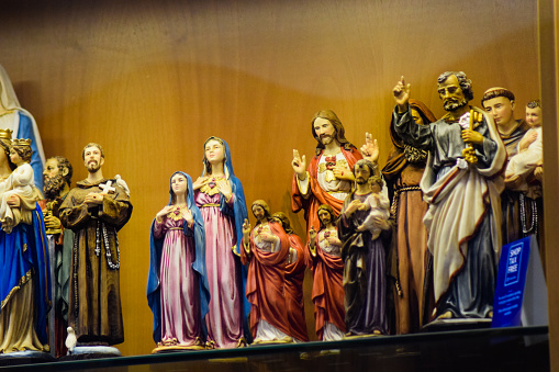 Catholic Statues of Saints and Virgin Mary