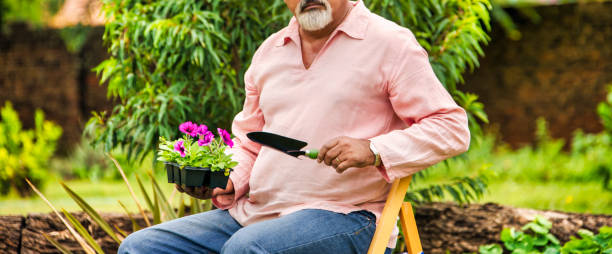istock pensioner   working  the flowers in the garden 1895584574