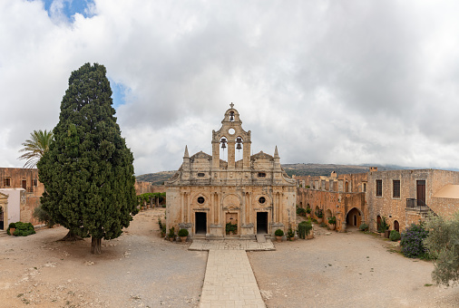A picture of the Arkadi Monastery.