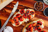 Mascarpone Toast with Burst Tomatoes