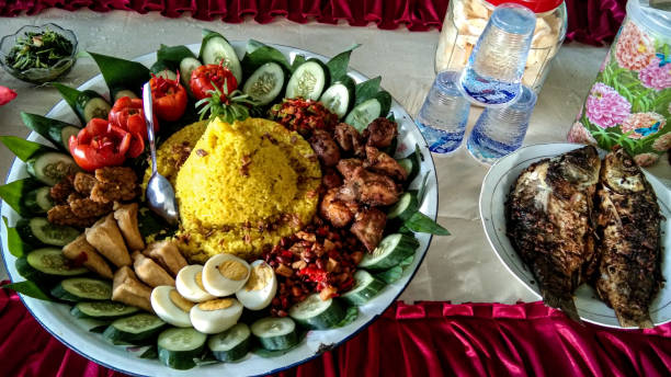 istock Tumpeng rice is from indonesia 1895710042